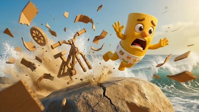 После того как его картонный велосипед сломался, Тунг Тунг Тунг Сахур получает от малышки-балерины