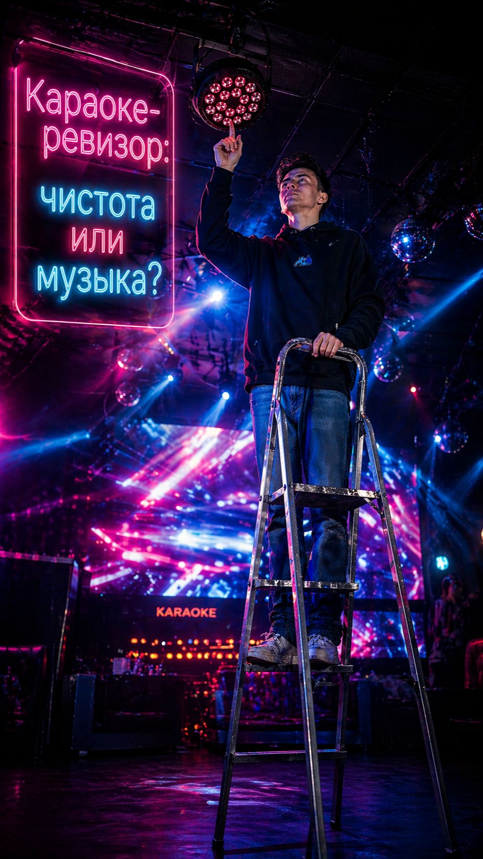 Проверяем чистоту в караоке на высоте 3 метров 🔍
