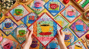 Магия чаепития: как превратить мелкие обрезки в яркие сервировочные прихватки для кухонного декора