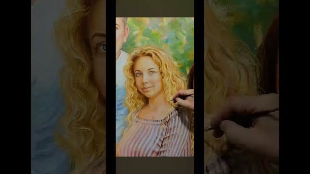 Семейный портрет на холсте -репинка ,
холст двухнитка 100% лён , масло, размер 1800 мм. × 1400 мм.