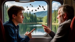 ВЗРОСЛЫЙ СЫН В ПОЕЗДЕ (притча)