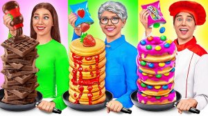 Кулинарный Челлендж# Я против Бабушки # Съедобная Битва от Jelly DO Challenge