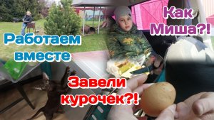 С нашем папой не соскучишься,утро/Завели кур?!От куда яйца?!/Оформляем грядки  Часть 1