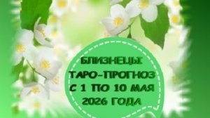 БЛИЗНЕЦЫ ТАРО-ПРОГНОЗ С 1 ПО 10 МАЯ 2026 ГОДА