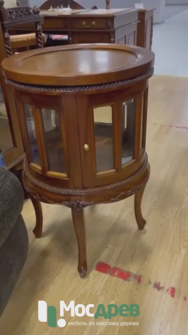 Стол сервировочный круглый МИГ299 из красного дерева от фабрики Satin Furniture (Индонезия)