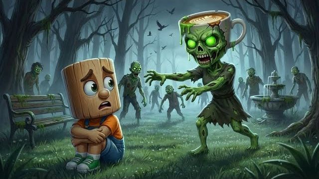 Появляется зомби-балерина Капуччина, и Тунг Тунг Тунг Сахур в ужасе убегает