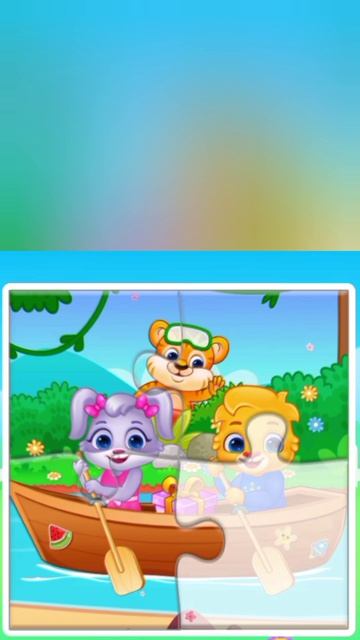 Детский развивающий мультфильм, головоломка-пазлы.