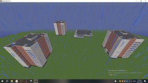 Припять до аварии в стиле 2000-х годов  в minecraft (часть 2) детализация.