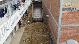 WOW New Project!, Complete100_, Landfill in flooded area, Bulldozer D20A KOMATSU & 5Ton Dump Truck