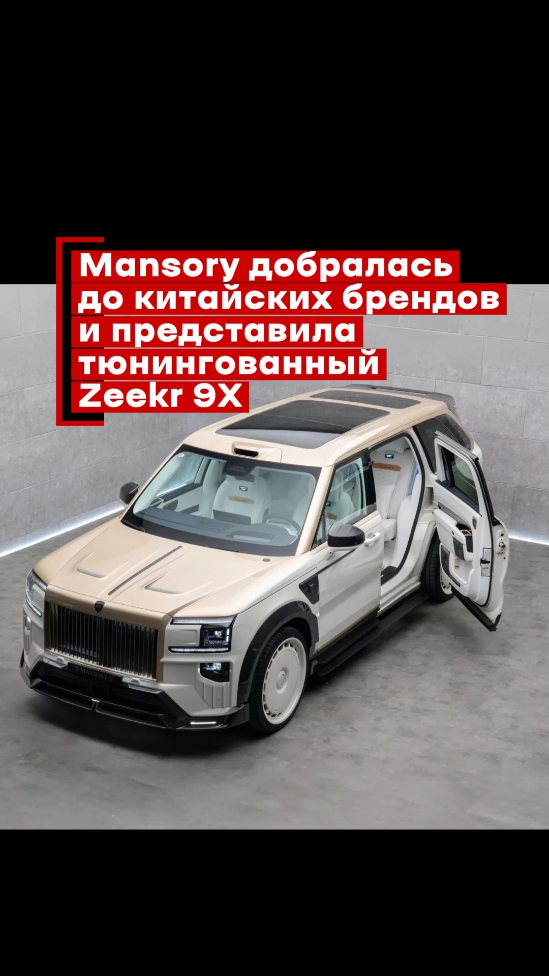 Mansory добралась до китайских брендов и представила тюнингованный Zeekr 9X