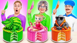 Кулинарный Челлендж Я против Бабушки  Потрясающие Рецепты с Едой