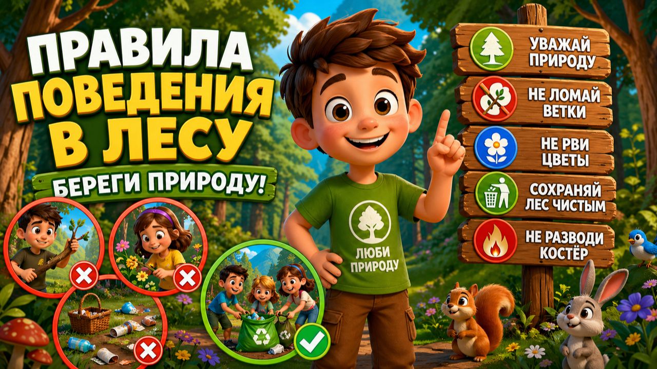 ПРАВИЛА ПОВЕДЕНИЯ В ЛЕСУ | БЕРЕГИ ПРИРОДУ