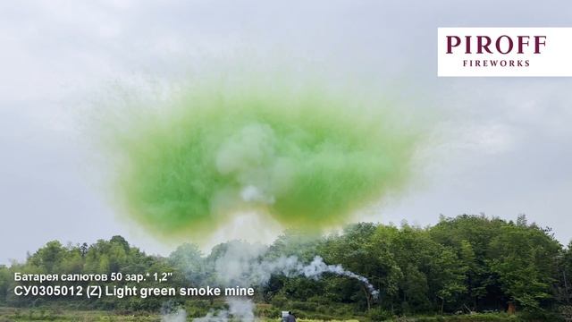 Дневной салют на 50 залпов салатовый Екатеринбург