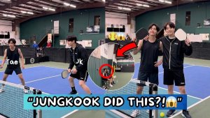 💔Чонгук прислонился к плечу Тэхёна после игры в пиклбол… Никто не был к этому готов🥎😱