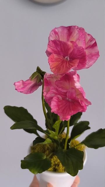 Ботаническая скульптура Анютки  мои работы Мурзилкина-Голубецкая