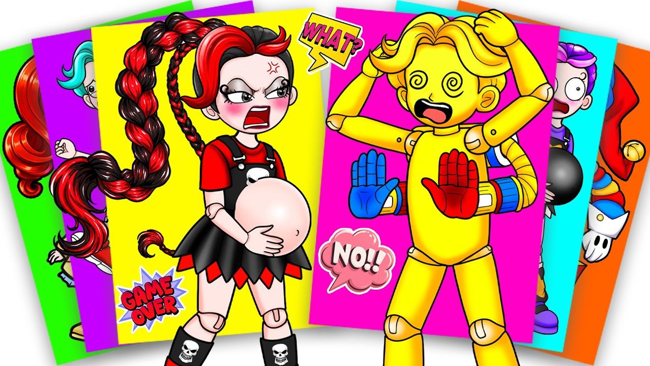 Что случилось с Лили Лавбрейдс — Poppy Playtime 5 Стикербук своими руками