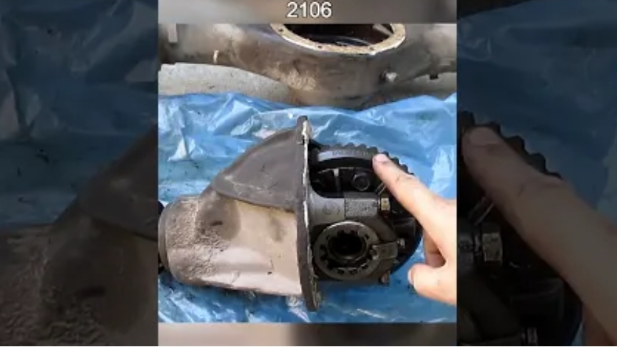 Редуктор зад. моста 3,9 2106 +1600 мотор+4ступка