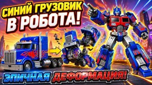 🔥 Синий Грузовик-трансформер! Крутая деформация и сборка мощного робота!