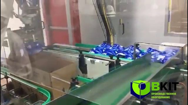 Кейспакер (картонатор) с трипод-укладчиком слоями сверху