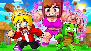 САМЫЙ безумный побег Джей Джей и Майки в истории! Погоня за ГИГАНТСКИМИ МУСКУЛИСТЫМИ ДЕВУШКАМИ!