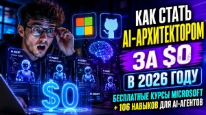 Как стать ИИ-архитектором за $0 в 2026: бесплатные курсы Microsoft и 106 навыков для AI-агентов.#ai