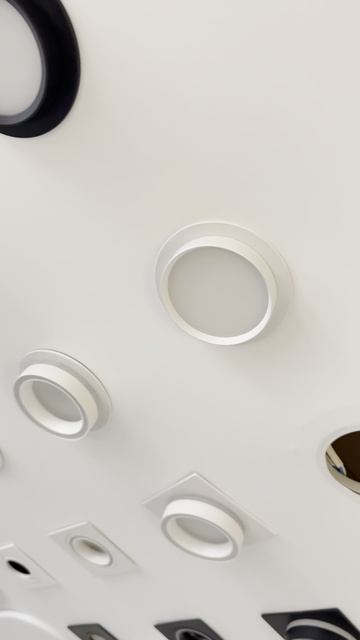 Светильник встраиваемый с накладкой белый