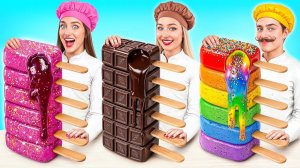 Радужная VS Шоколадная VS Розовая Еда Кулинарный Челлендж от Bubba DO Challenge