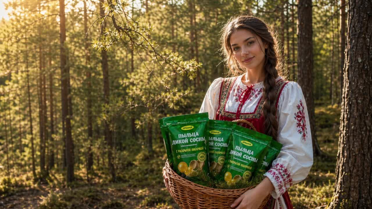 Пыльца сосны с открытой оболочкой. Молекулярное питание