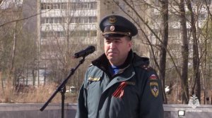 Торжественный митинг посвященный празднованию 377 летия пожарной охраны России