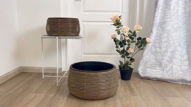 Набор кашпо САННИТ, искусственный ротанг, 36-48 см, 2 шт., 851063