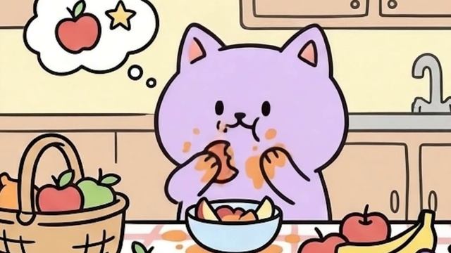 Андрей ест фрукты