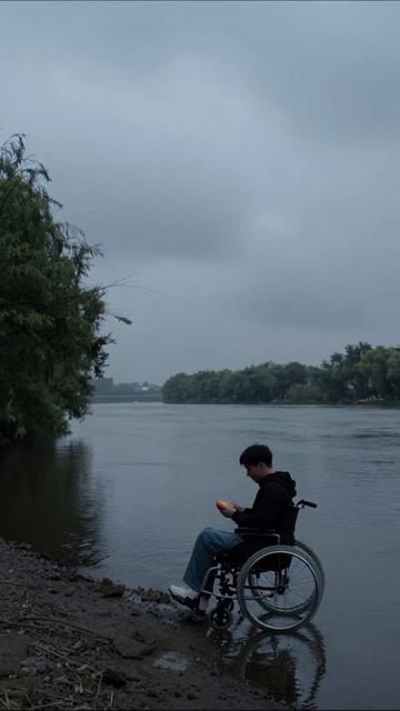 Тишина страданий: одиночество у воды #депрессия #одиночество #тоска #печаль