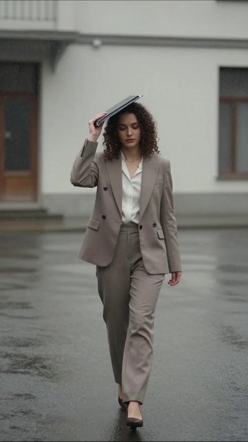 Уверенное выступление в дождливый день мода деловойстиль уверенность