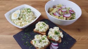 Картофельный салат с укропом, зелёным луком и редисом 🔥🥔