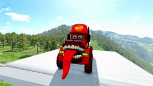 МАШИНКИ МОЛНИЯ МАКВИН И ПОЛИЦИЯ УБЕГАЮТ ОТ МОЛОТА И ЗОМБИ МАКА 🔨 ГИГАНТСКАЯ ЛОВУШКА В BeamNG Drive!