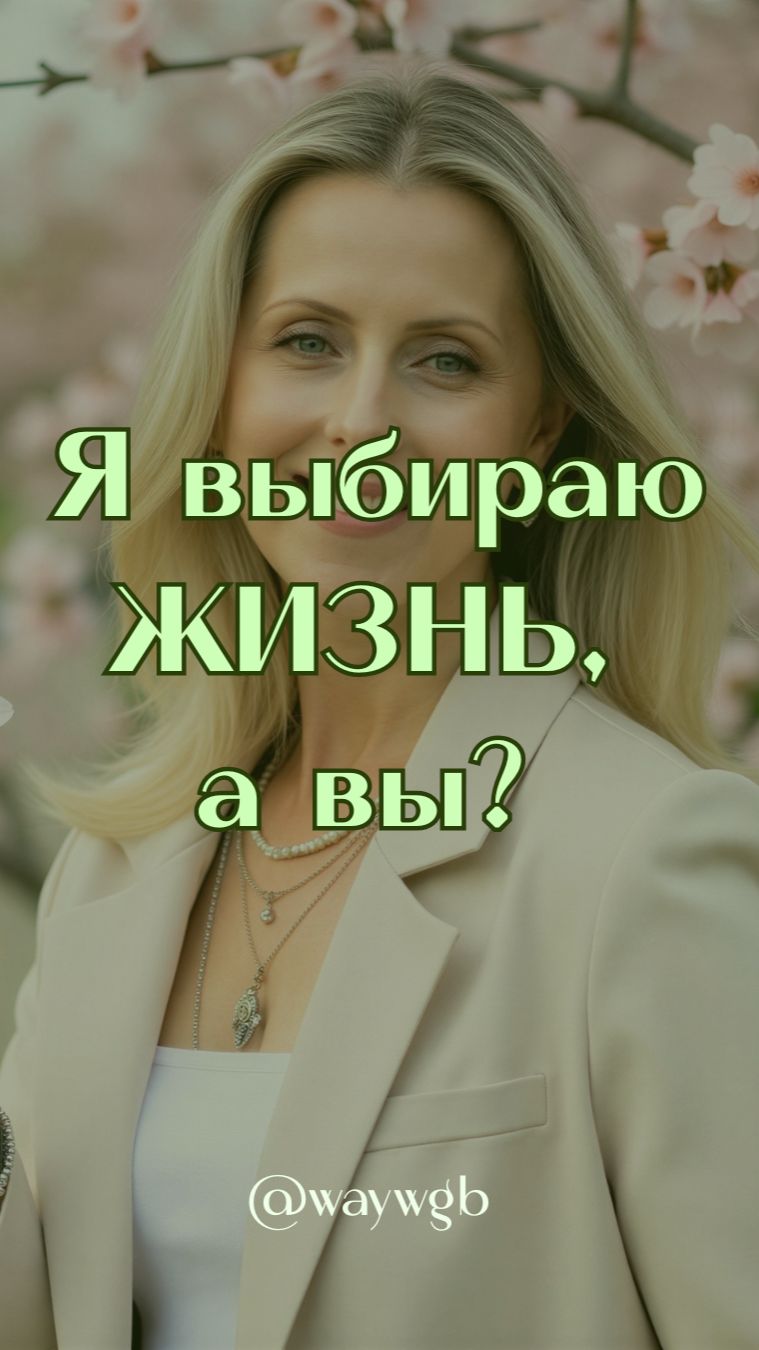 Я выбираю свою жизнь. А вы?