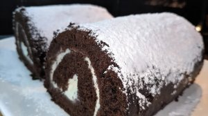 Шоколадный БИСКВИТНЫЙ РУЛЕТ на Кефире «ЧЕРНЫЙ ПРИНЦ». Нежный и Сочный. Простой рецепт