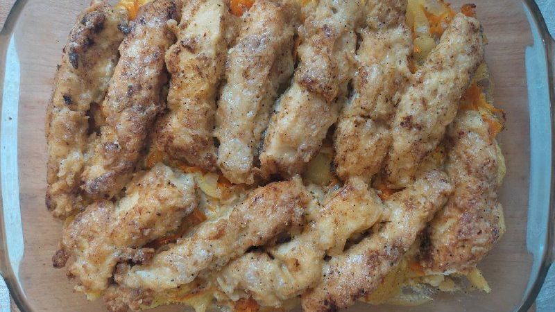 Ароматная щука с овощами