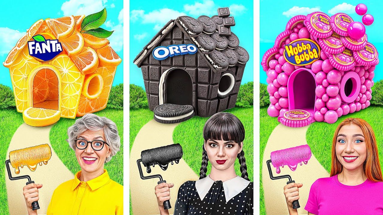 Домики Одного Цвета Челлендж  Сумасшедший Челлендж от Jelly DO Challenge