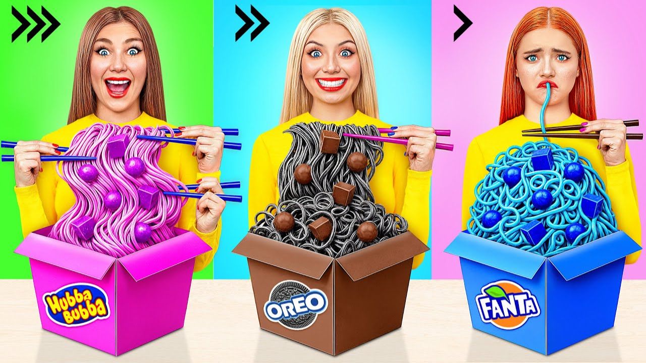 Быстрая Средняя или Медленная Скорость Еды Челлендж  Кухонные Войны от Jelly DO Challenge