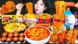 АСМР ЕДА КОРЕЯ | МУКБАНГ | ТТЕОКБОККИ | ДОМАШНЯЯ КУРИЦА НА КОСТРЕ