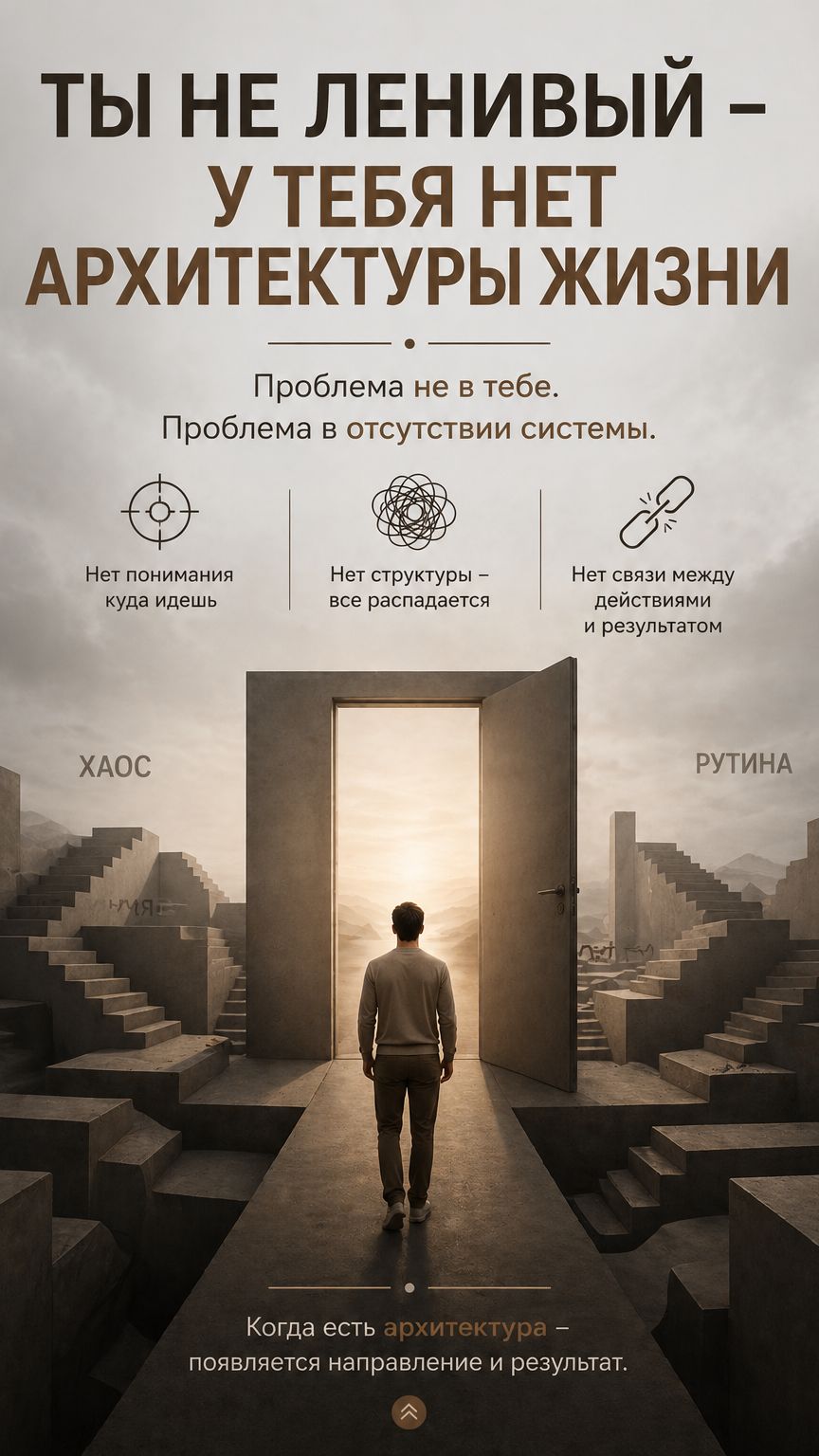 Ты не ленивый — у тебя нет архитектуры жизни