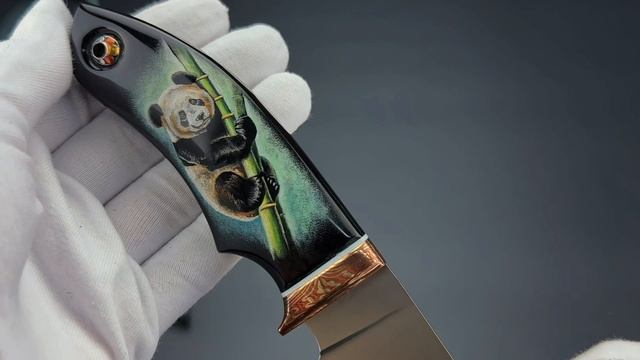 Шейный нож и бамбуковый медведь - двойное комбо от Кузницы Медведь