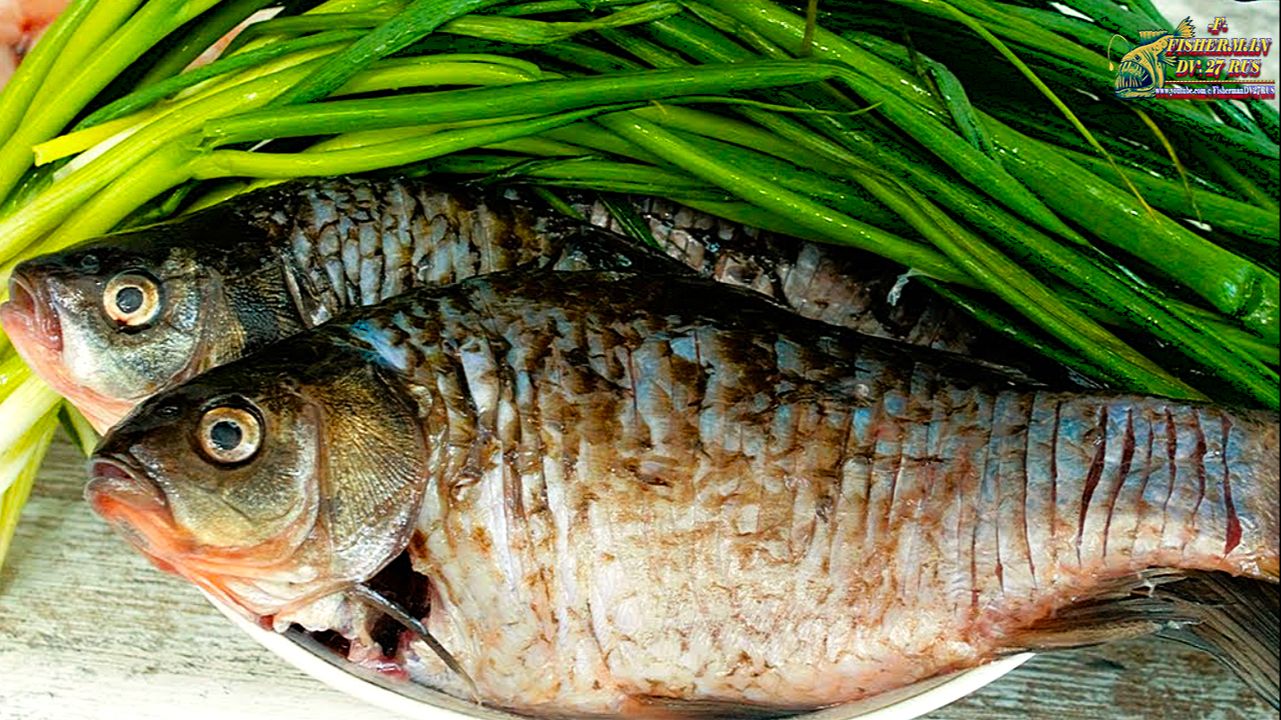 Караси жаренные с зеленым луком, рецепт Китайской кухни