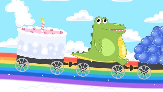  Паровозик и Разноцветные шарики - Котенок Котэ - Развивающие песенки для малышей Учим цвета