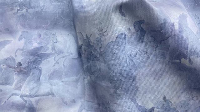 Пике фиолетового цвета с принтом ангелы 14374