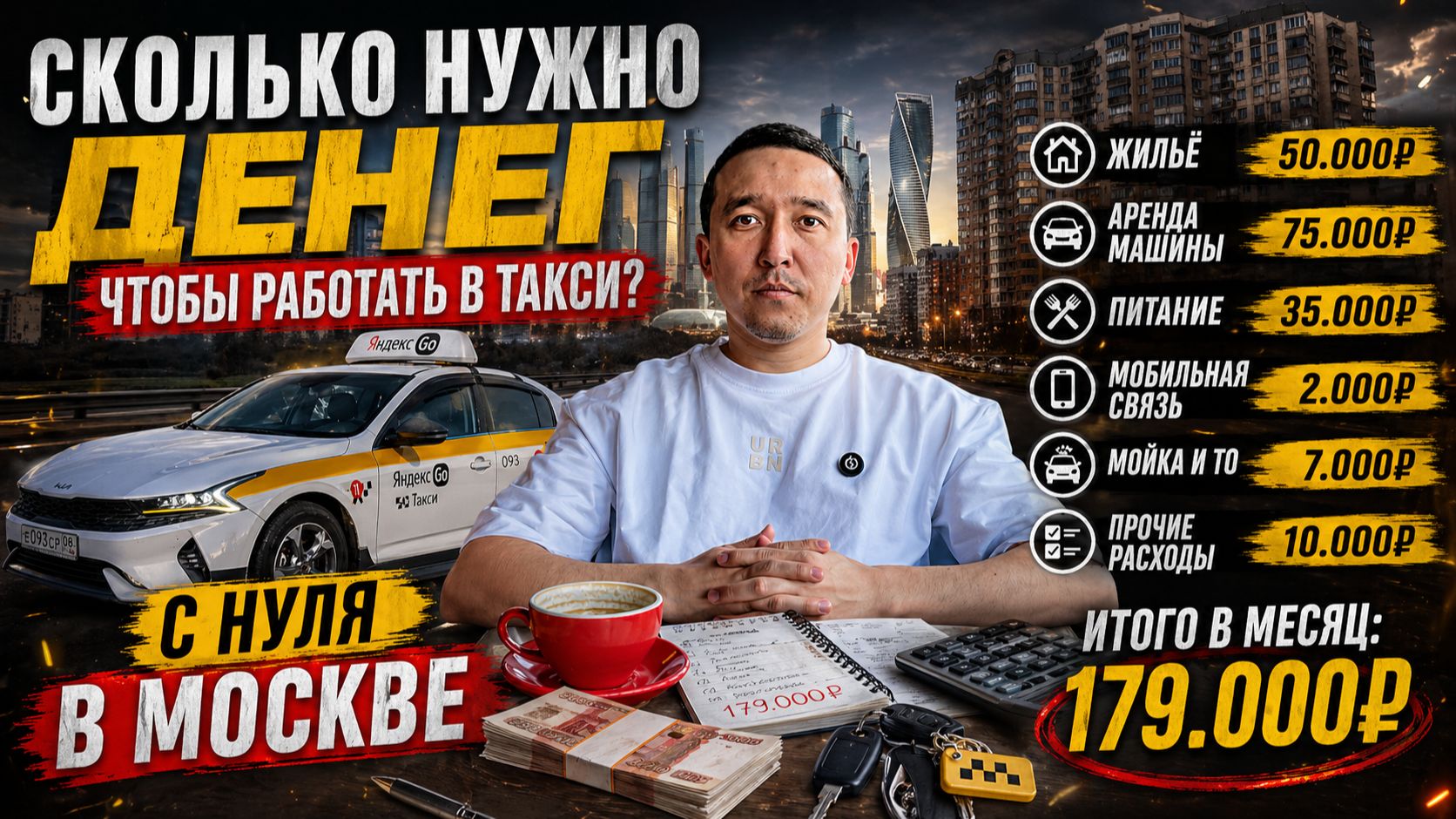 Хочешь в Москву в такси? Вот сколько тебе нужно на старт.