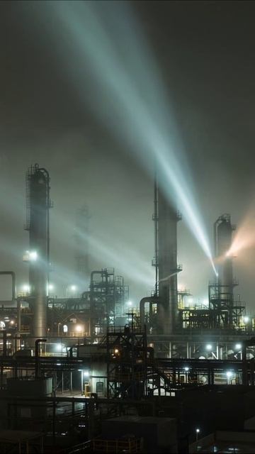 Завод, поглощённый тьмой #завод #экология #грязныйвоздух