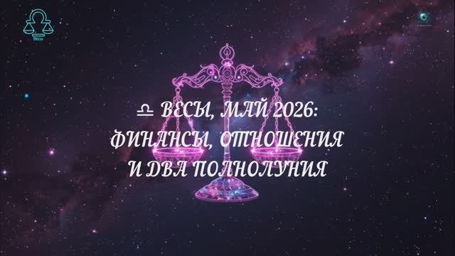 ВЕСЫ ГОРОСКОП МАЙ 2026 — когда придут деньги и когда отдавать долги. Полный гороскоп
