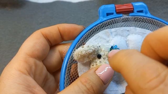 Брошь из бисера _Овечка_ мастер класс